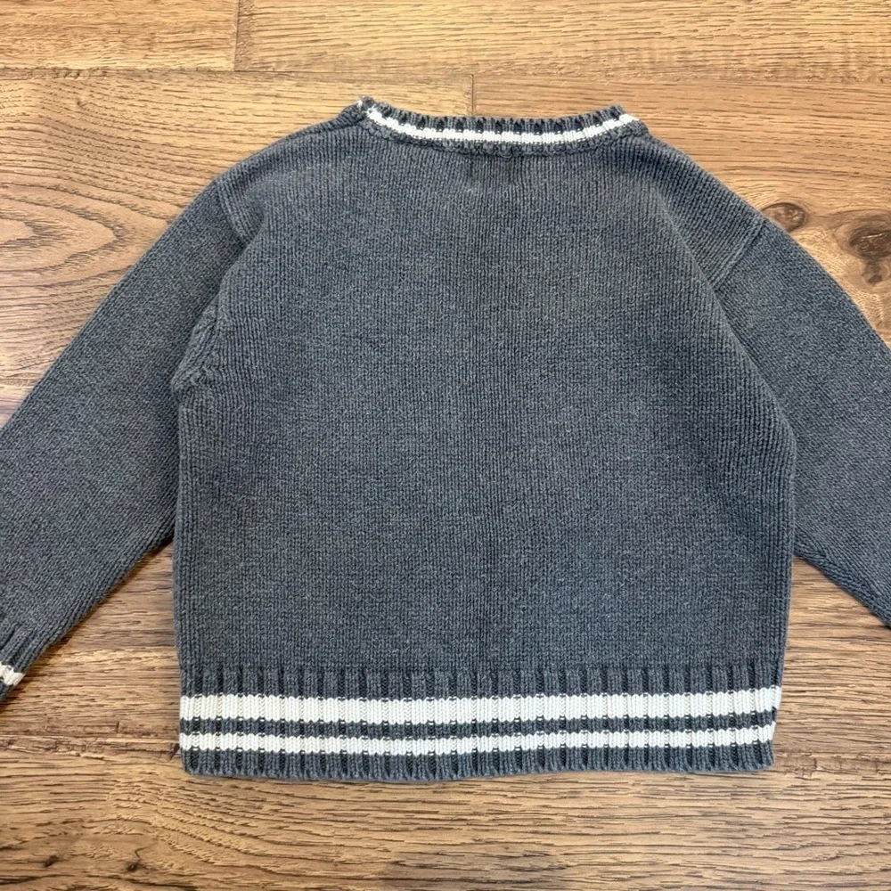 Vintage Y2k Baby Gap Grey Knit Rare Blend Dog Sweater Size 2T EUC